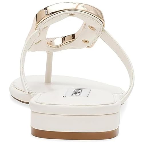 Steve Madden Women's Comfortable Sandal for Summer Beach Vacations/Open-Wheel Design/Easy Slip-On Style/Block Heel/Size