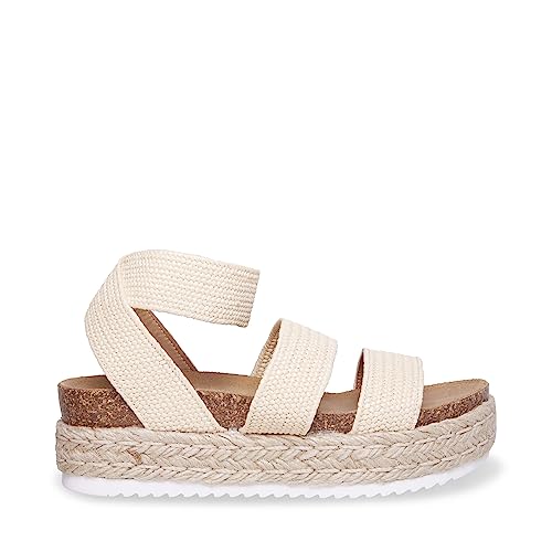 Steve Madden Women's Comfortable Kimmie Wedge Sandal for Everyday Wear Trendy Heel Style Gladiator Strap