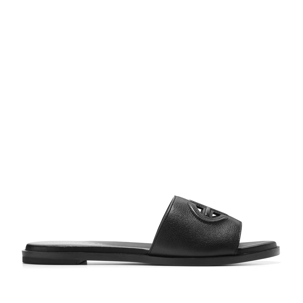 Cole Haan Women's Flynn Logo Slide Sandal Flat for Casual Summer Wear, Lightweight and Comfortable, Multiple Sizes Avail