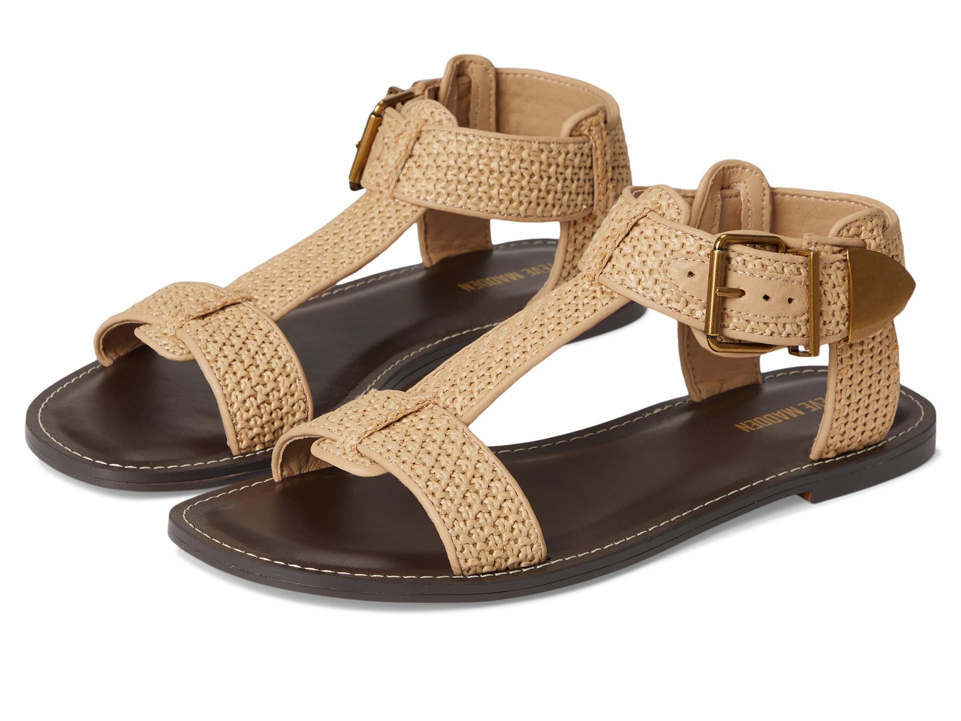 Steve Madden Women's Comfortable Flat Sandal for Summer Beach Vacation